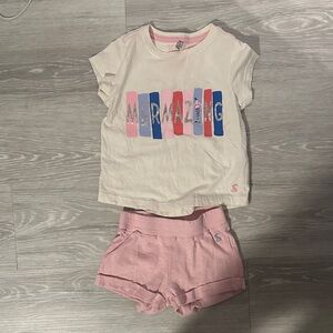 Joules White and Pink “MERMAZING” Kids Matching Set